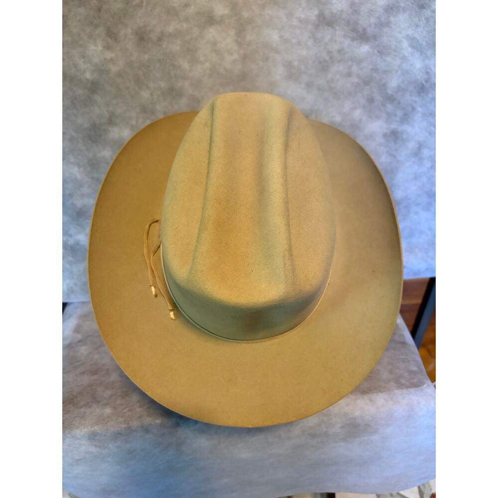 Vintage Bradford Ltd Super Cowboy Hat 7 1/4 Tan Felt Hamilton Tanney - Picture 5 of 12